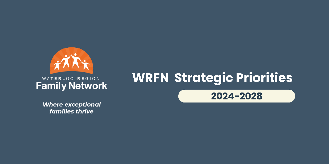 Blue image with orange WRFN logo. Text reads WRFN Strategic Priorities 2024 - 2028.
